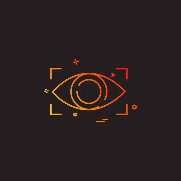 Ojo Icono Diseño Vector — Vector de stock