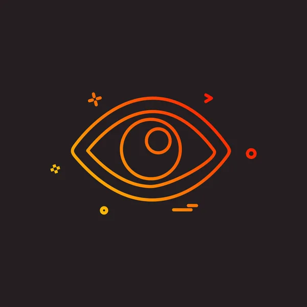 Ojo Icono Diseño Vector — Vector de stock