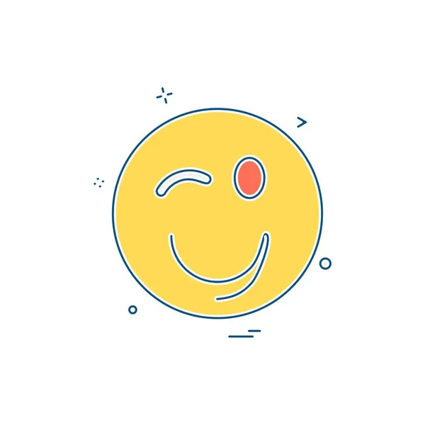 Emoji Icono Diseño Vector Ilustración — Vector de stock