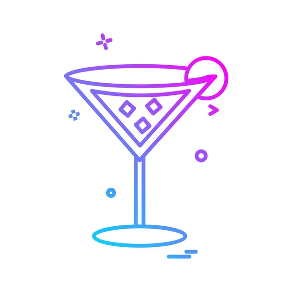 Drink Icon Design Bunte Vektorillustration — Stockvektor