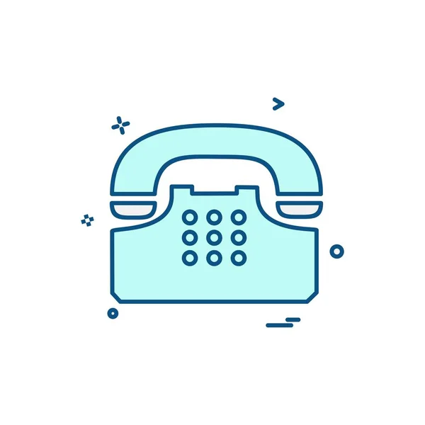 Telephone Icon Design Vector — Stock Vector