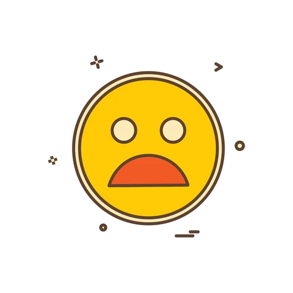 Sad Emoji Icon Design Colorful Vector Illustration — Stock Vector