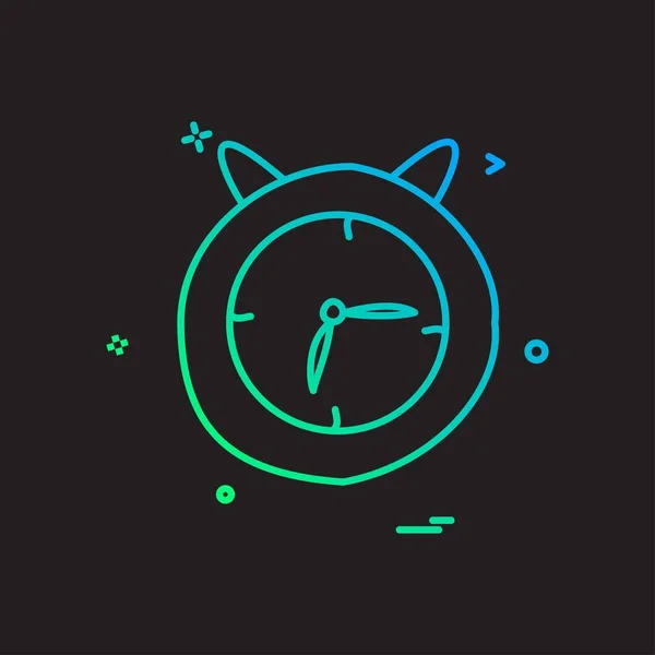 Icono Reloj Vector Diseño — Vector de stock