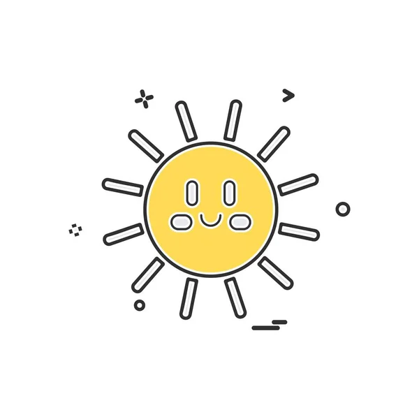 Sonne Icon Design Bunte Vektorillustration — Stockvektor