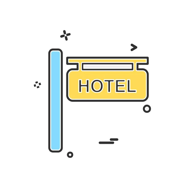 Hotel Ikon Design Vektor — Stock Vector