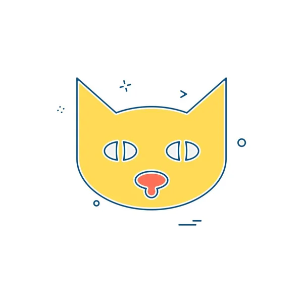 Diseño Icono Gato Ilustración Vector Colorido — Vector de stock