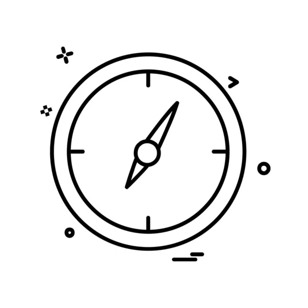Relógio Ícone Vetor Design — Vetor de Stock