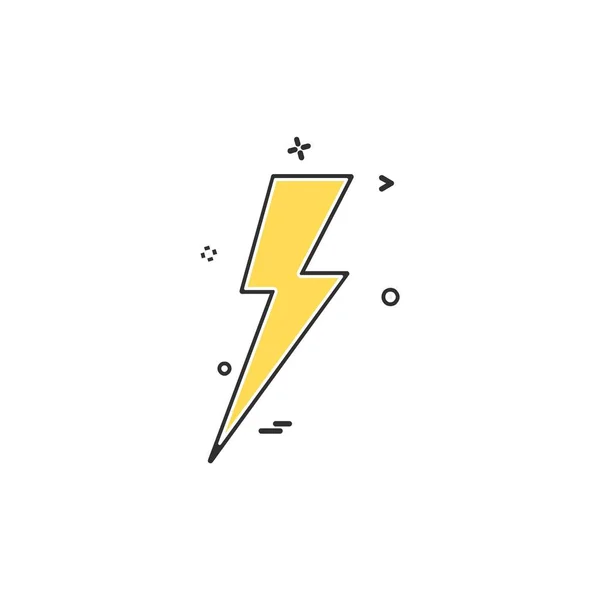 Thunder Pictogram Ontwerp Vector — Stockvector