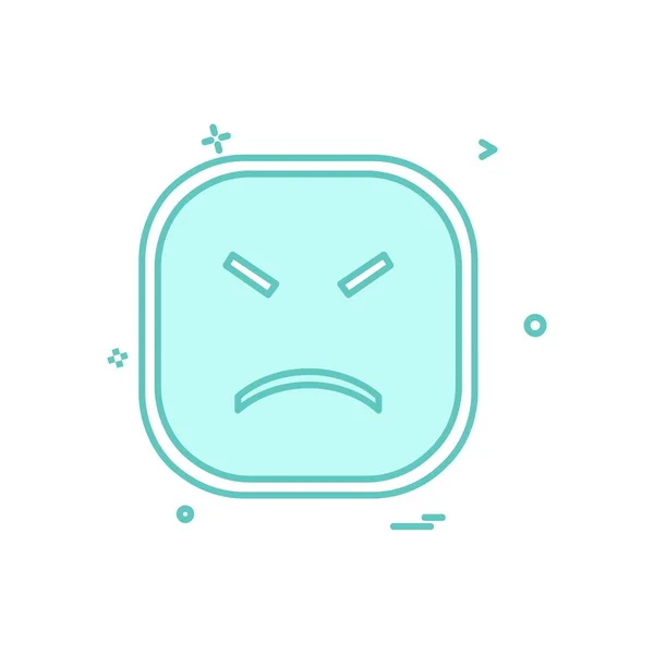 Triste Diseño Iconos Emoji Ilustración Vectorial Colorido — Vector de stock