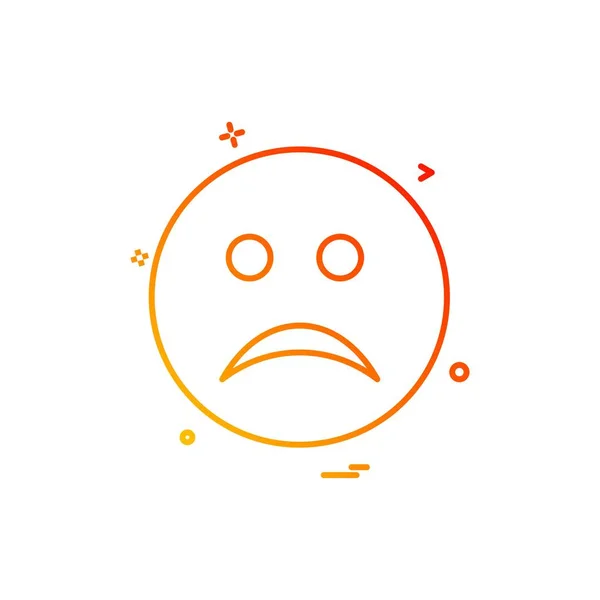 Emoji Ikonra Design Színes Vektoros Illusztráció — Stock Vector