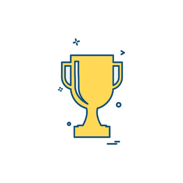 Trophy Icon Design Vector — Stock Vector