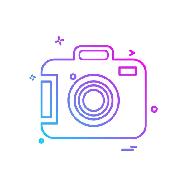 Camera Icon Design Vector — Stock Vector