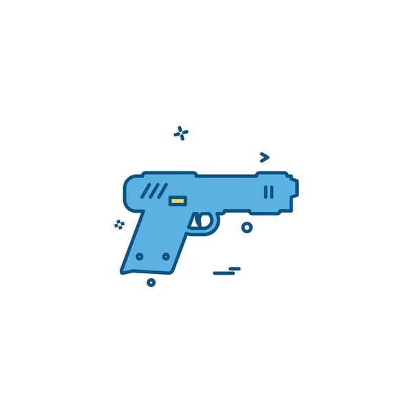 Gun Pistol Police Weapon Icon Vector Design — Stock Vector