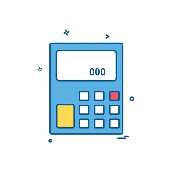 Calculadora Icono Diseño Vector — Vector de stock