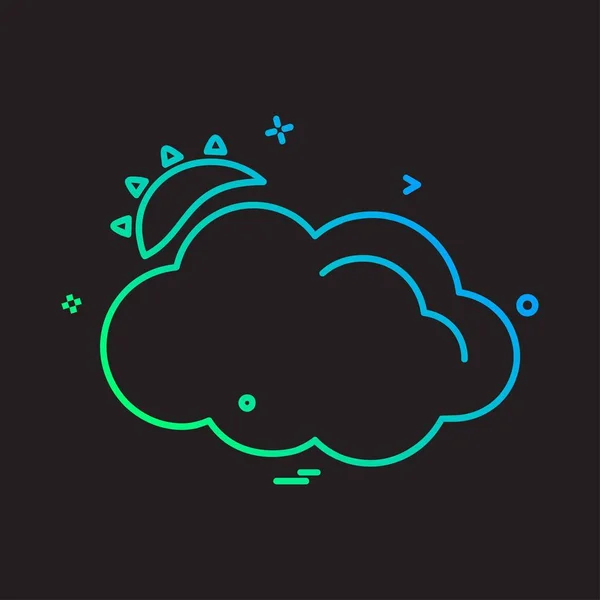 Vettore Progettazione Icone Cloud — Vettoriale Stock