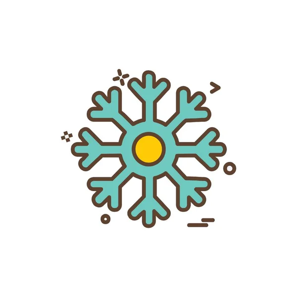 Desenho Ícone Flocos Neve Ilustração Vetorial — Vetor de Stock