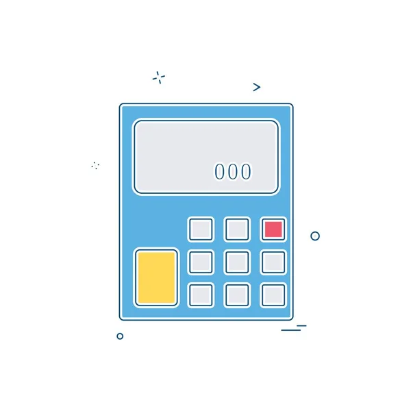 Calculadora Icono Diseño Vector — Vector de stock