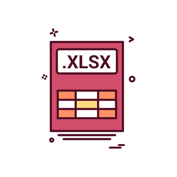 文件文件 Xlsx 图标矢量设计 — 图库矢量图片
