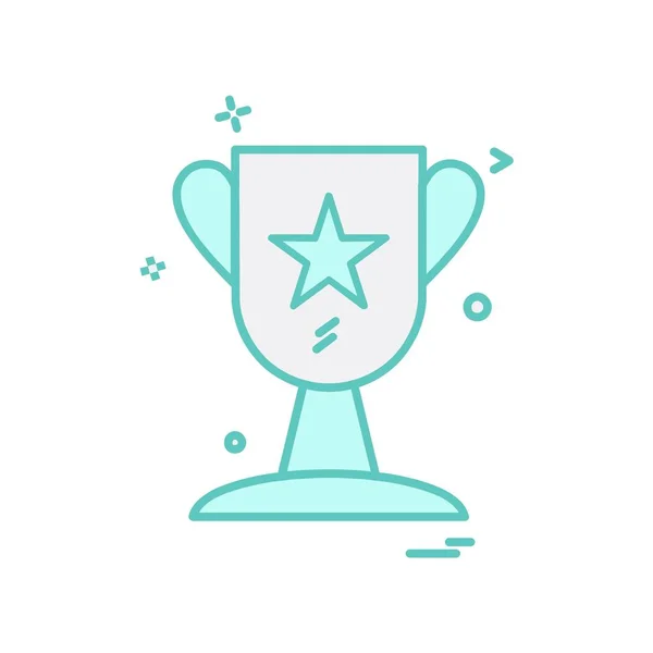 Trophy Icon Design Vector — Stock Vector