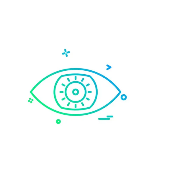 Ojo Icono Diseño Vector — Vector de stock