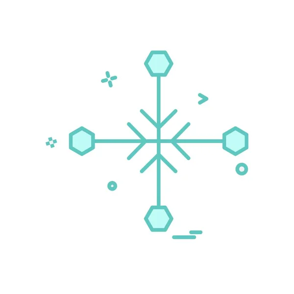 Copo Nieve Icono Vector Sobre Fondo Blanco — Vector de stock