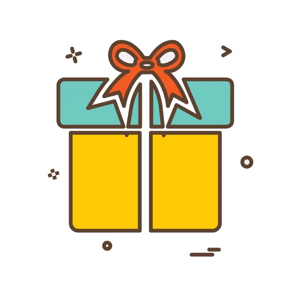 Icono Caja Regalo Diseño Vector Ilustración — Vector de stock