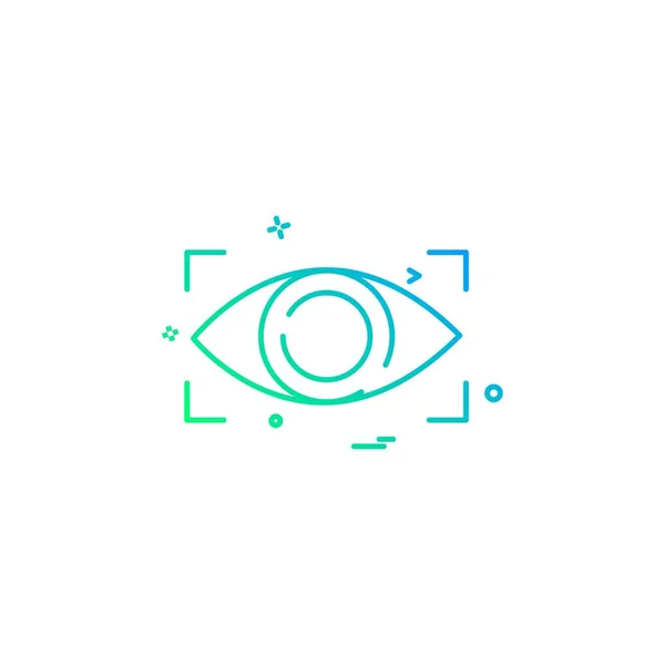 Oog Pictogram Ontwerp Vector — Stockvector