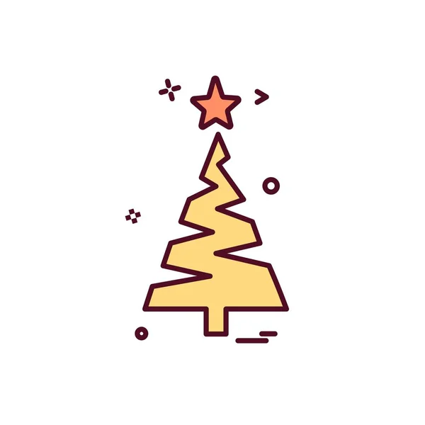 Weihnachtsbaum Symbol Design Vektor — Stockvektor