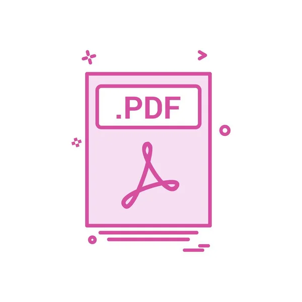 File Pdf Icon Vector Design — Vettoriale Stock