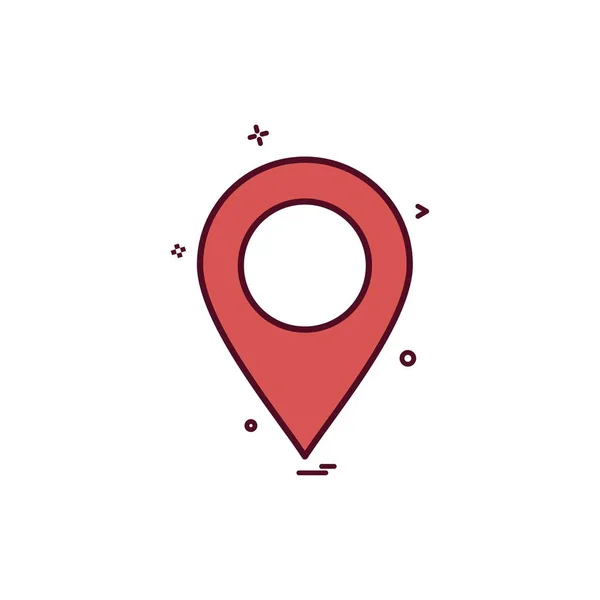Localización Mapa Seguimiento Gps Icono Vector Diseño — Vector de stock