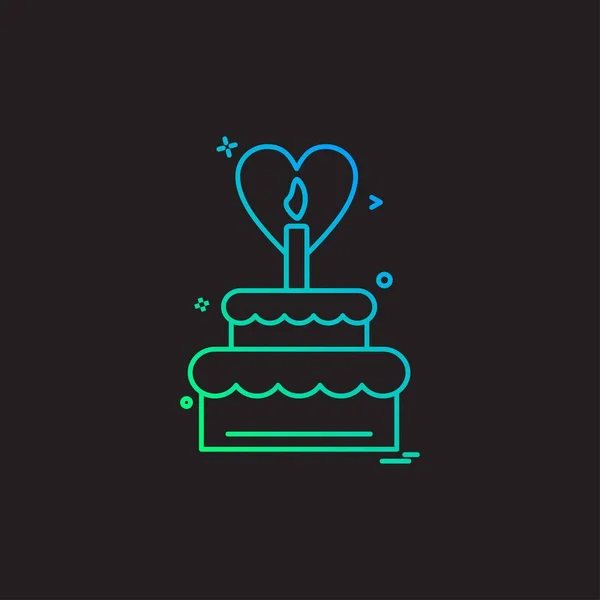 Cake Icon Deisgn Vector — Stock Vector