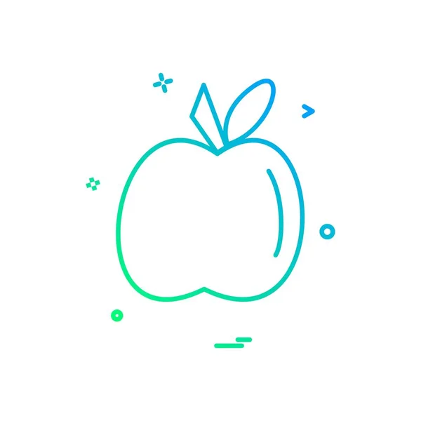 Apple Food Furit Icon Vektordesign — Stockvektor