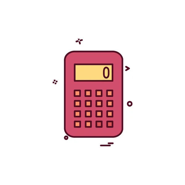 Calculadora Icono Diseño Vector — Archivo Imágenes Vectoriales