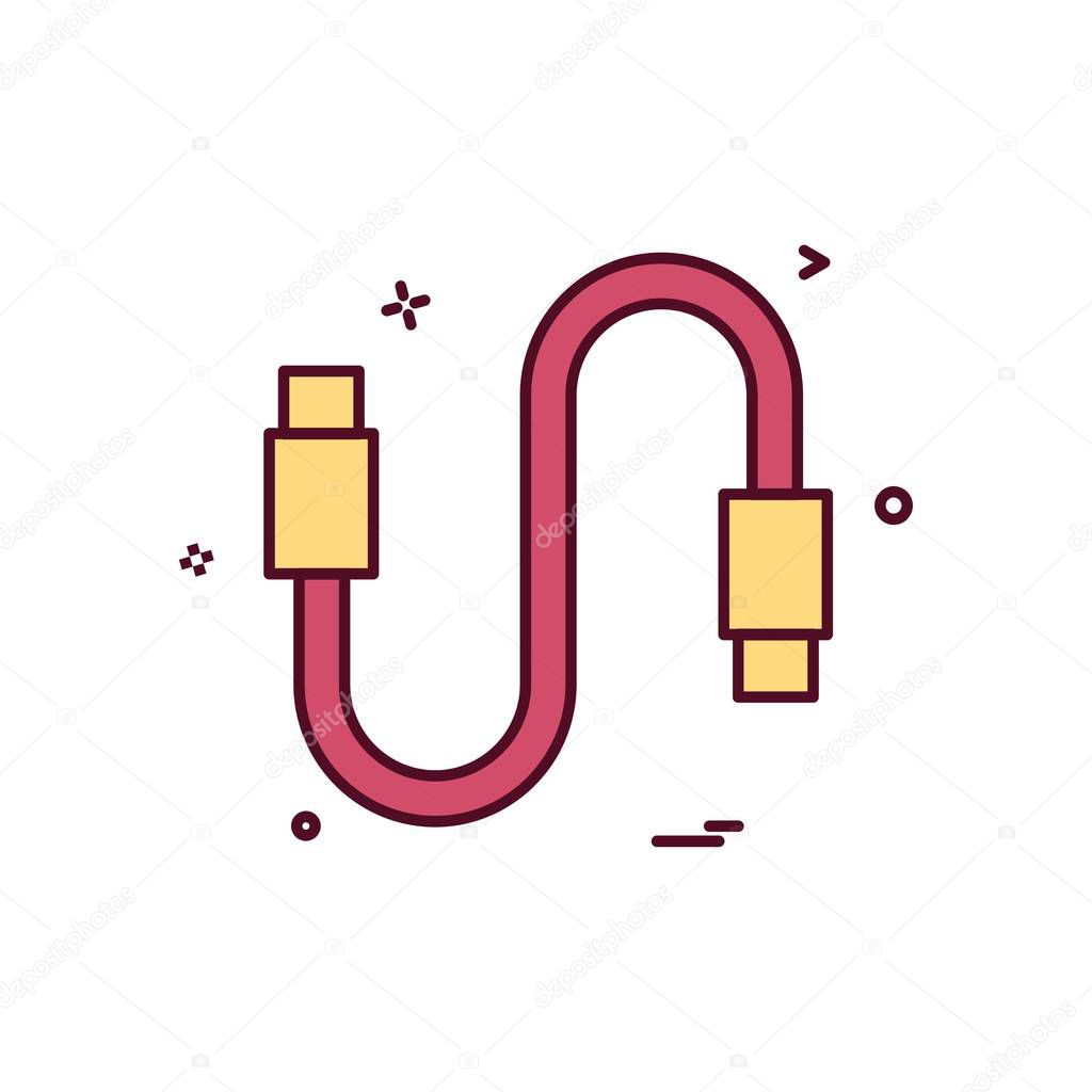 ISB cable icon design vector