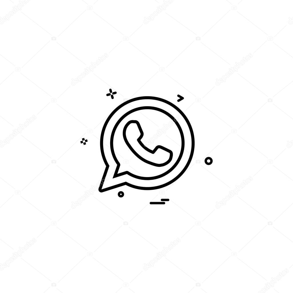 Whatsapp icon design vector