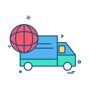 Kamyon simgesi tasarım vektörü