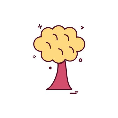 Ağaç simgesi tasarım vektörü