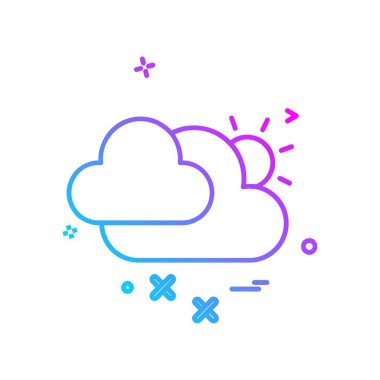 Weather simge vektör beyaz arka plan üzerinde