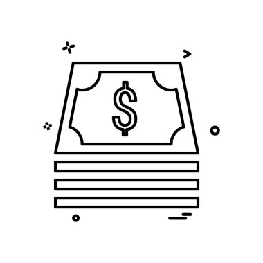 Doları simge tasarlamak vektör