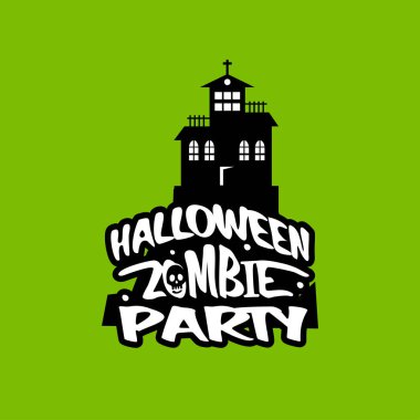 Cadılar Bayramı tasarım tipografi ve açık renkli vektör