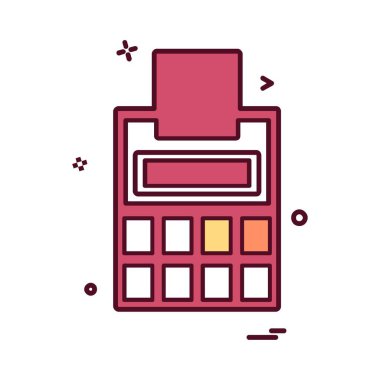 Hesap makinesi simgesi tasarım vektörü 