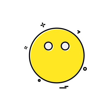 Emoji simgesi tasarım, renkli vektör çizim