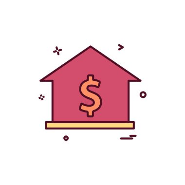 house dollar ev ikonu vektör tasarımı