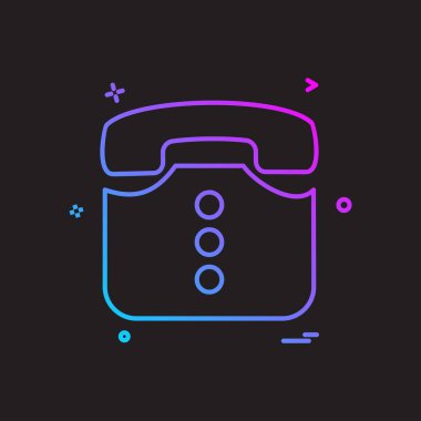 Telefon simgesi tasarım vektörü