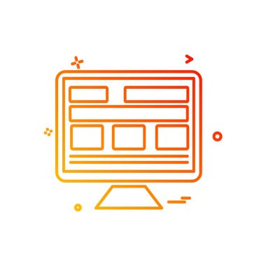 Web sitesi düzenleme simgesi tasarım vektörü