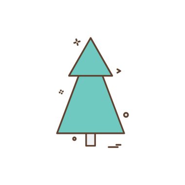 Ağaç simgesi tasarım vektörü