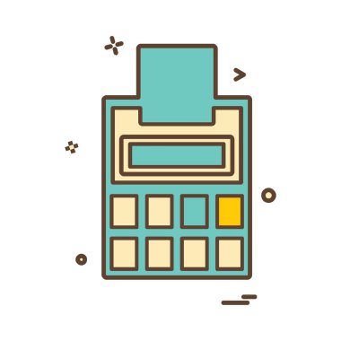 Hesap makinesi simgesi tasarım vektörü 