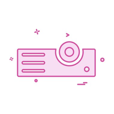 Projektör simgesi tasarım vektörü