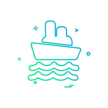 Gemi simge tasarlamak vektör