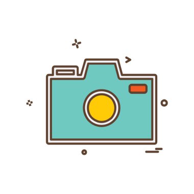 Kamera simgesi tasarım vektörü